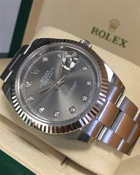 rolex datejust 41 dial diameter|Rolex Datejust 41 with diamonds.